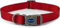 Ancol Viva adjustable dog collar in red, poly-weave webbing with quick-release buckle and slider