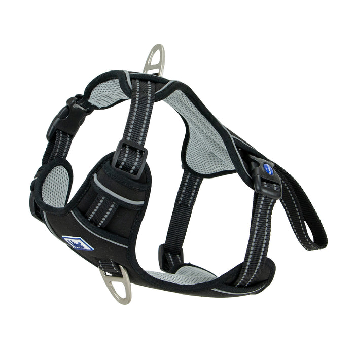Ancol Viva exercise and travel dog harness in black, size S for a 35-45cm chest, air-mesh lining