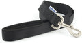 Ancol Viva padded dog lead in black, 1m x 19mm wide webbing with a neoprene padded handle