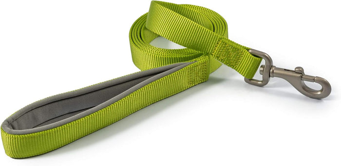 Ancol Viva padded dog lead in lime, 1m x 19mm with a cushioned neoprene padded handle