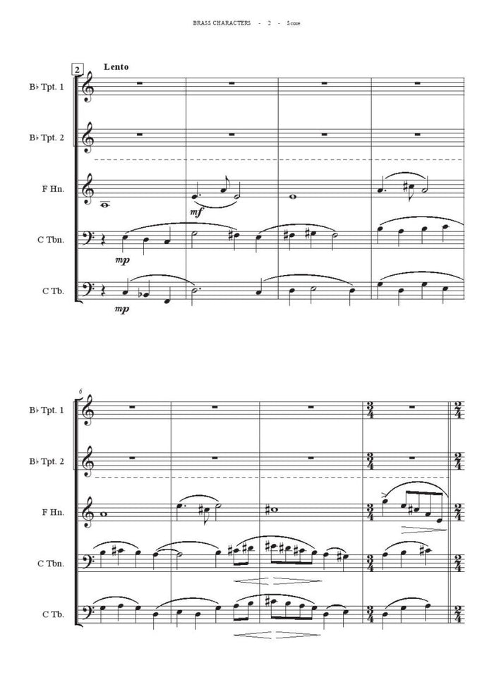 Andresen - Brass Characters - Brass Quintet - Brass Music Online