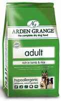 Arden Grange Adult with fresh lamb and rice dry dog food, small 2kg bag, front of pack