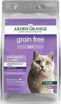 Arden Grange Light Cat grain free fresh chicken and potato dry food, 4kg bag, front of pack