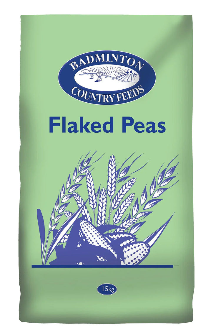 Badminton flaked peas, 15kg bag of micronised peas for horses and livestock