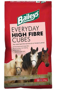 Baileys Everyday High Fibre Cubes 20kg bag, barley-free cubes for horses in light work