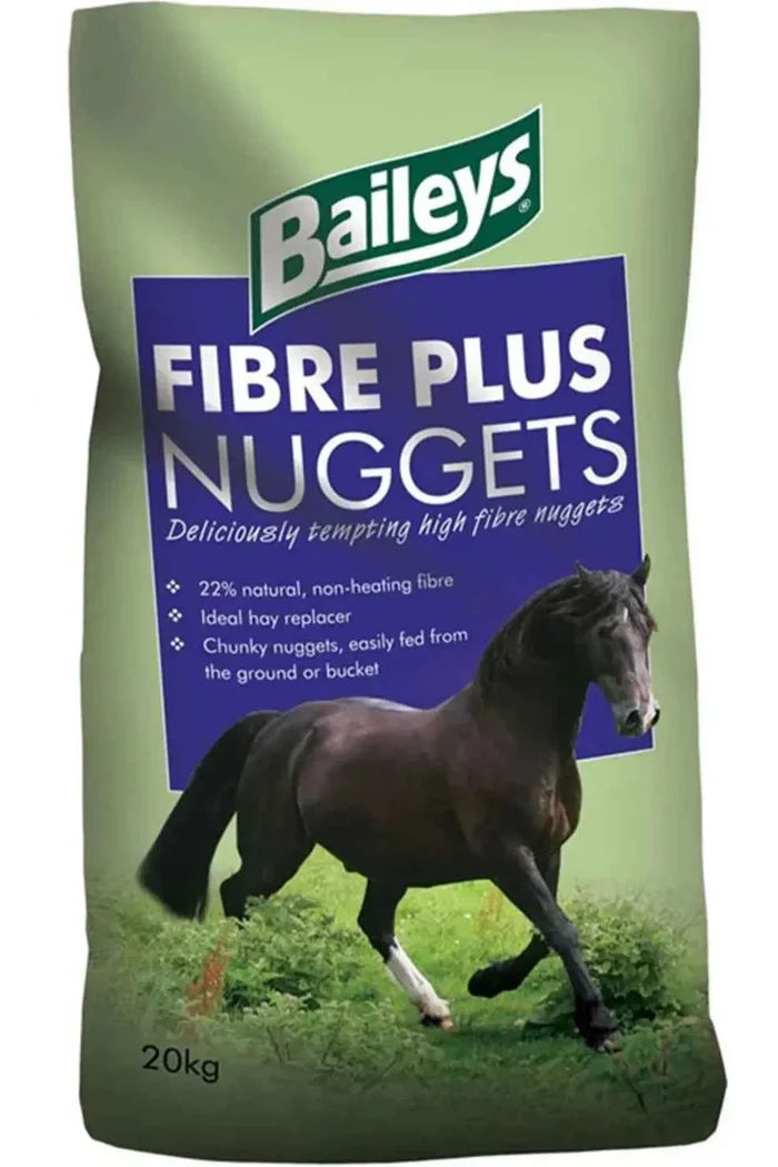 Baileys Fibre Plus Nuggets, 20kg sack of high-fibre forage replacer cubes for horses