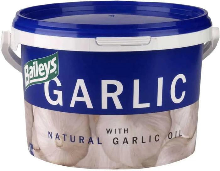 Baileys Garlic Supplement 1kg tub, garlic oil powder for mixing into a horse feed