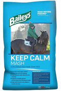 Baileys Keep Calm Mash 20kg bag, a quick-soaking low starch fibre mash for horses