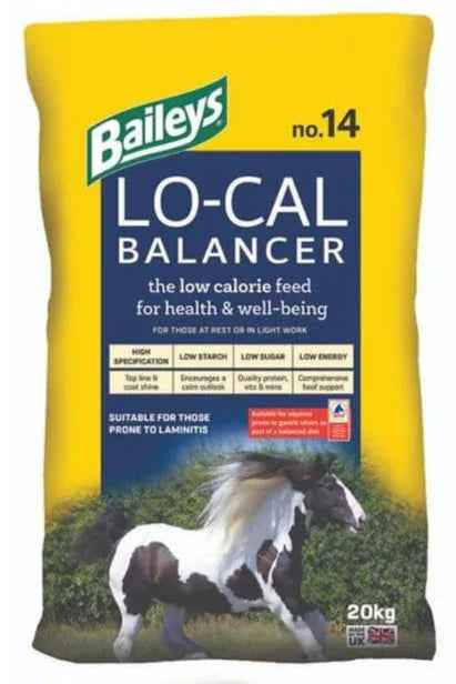 Baileys No.14 Lo-Cal Balancer 20kg bag of low calorie pelleted horse feed balancer