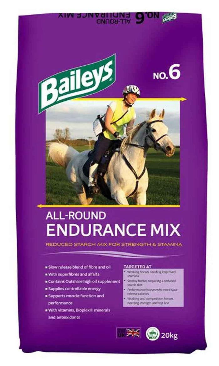 Baileys No.6 All-Round Endurance Mix 20kg bag, a high oil mix for distance work