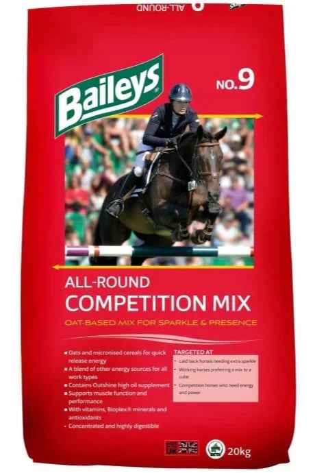 Baileys No.9 All-Round Competition Mix 20kg bag of cereal-based horse feed