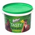 Baileys Tasty Treats 5kg reusable plastic tub of high fibre horse treats