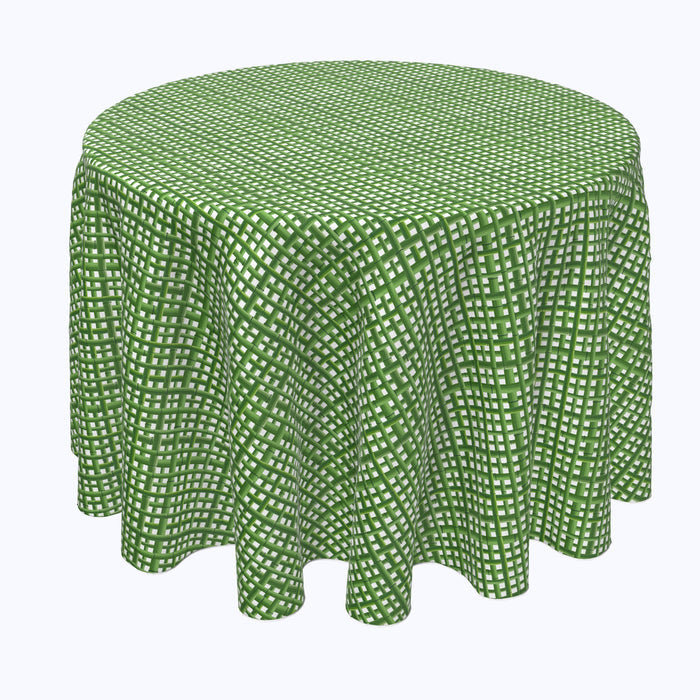 Bamboo Green Grid Fence Rounds