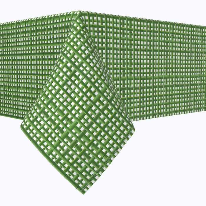 Bamboo Green Grid Fence Squares