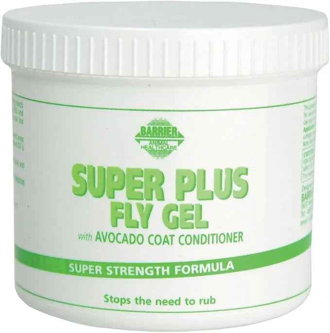 Barrier Super Plus Fly Gel in a 500ml pack, natural midge and fly repellent for horses