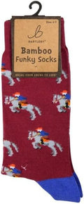 Bartleby funky bamboo sock in a horse design, UK size 4 to 7