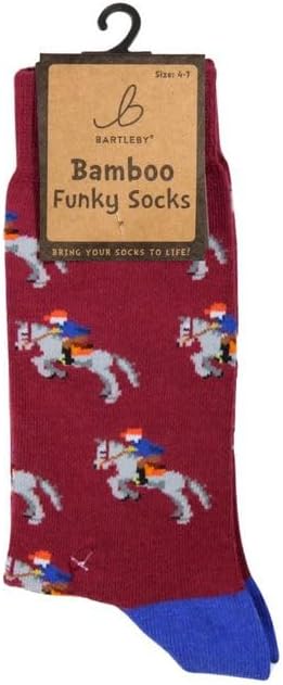 Bartleby funky bamboo sock in a horse design, UK size 4 to 7