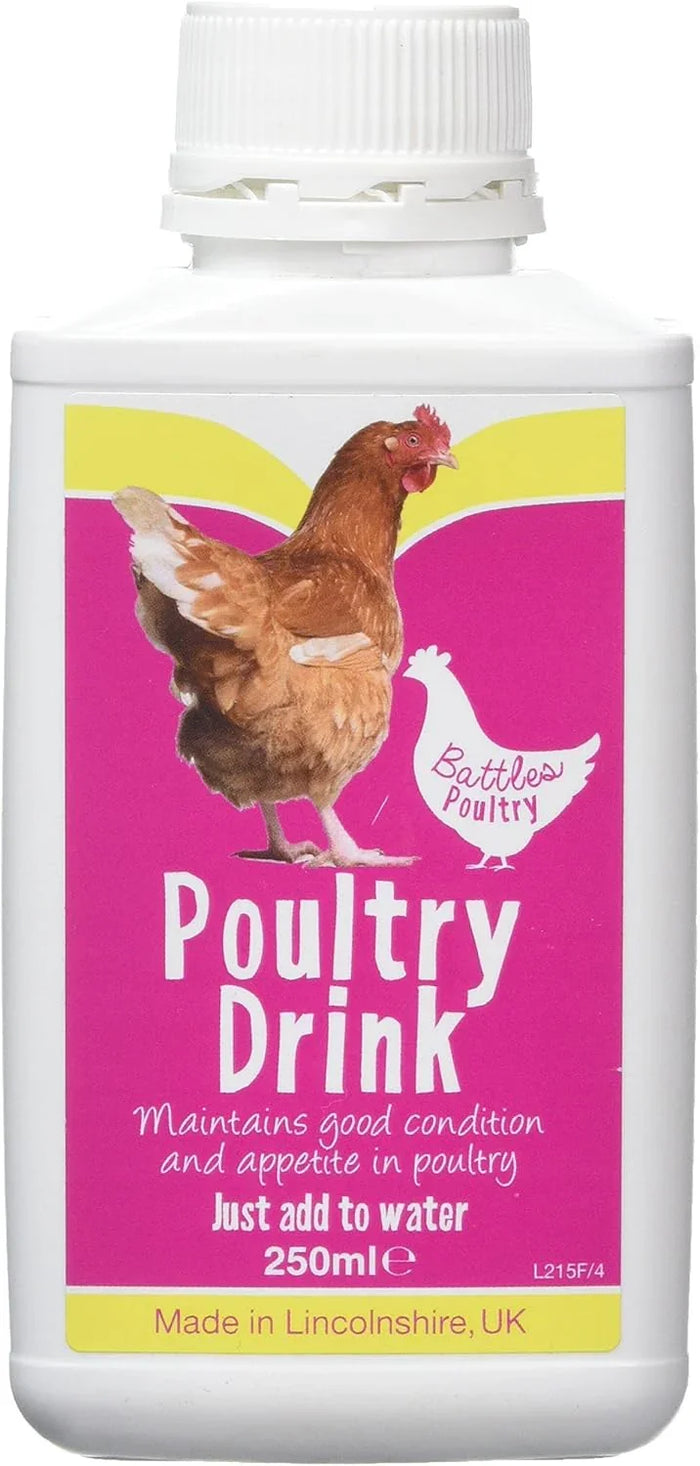 Battles Poultry Drink 250ml bottle of liquid tonic for poultry drinking water