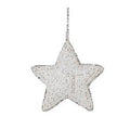 Beaded Star hang dec whi
