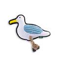 Beco Rough and Tough recycled plush seagull dog toy with long dangling legs