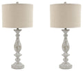 Bernadate L235344 Whitewash Poly Table Lamp 2CN