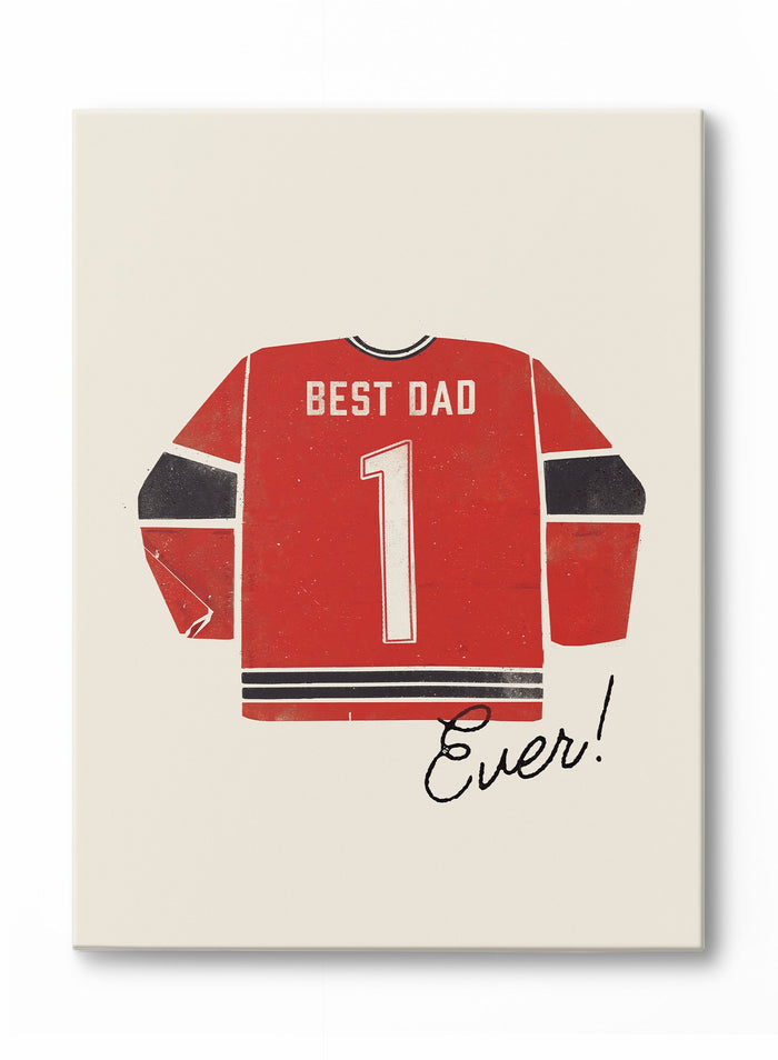 Best Dad Ever (Red and Black), Canvas