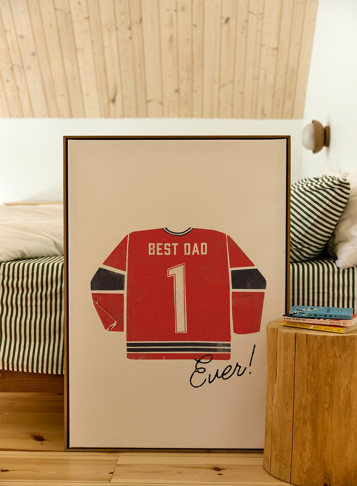 Best Dad Ever (Red and Black), Canvas