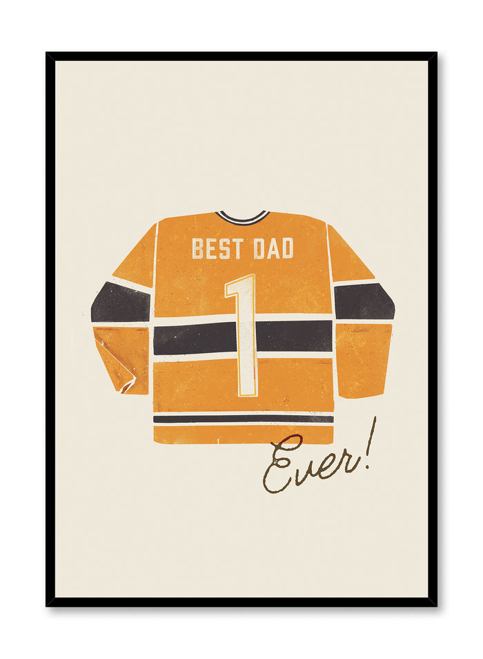 Best Dad Ever (Yellow and Blue), Poster