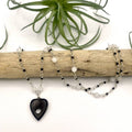 Black Planchette Pendant Necklace