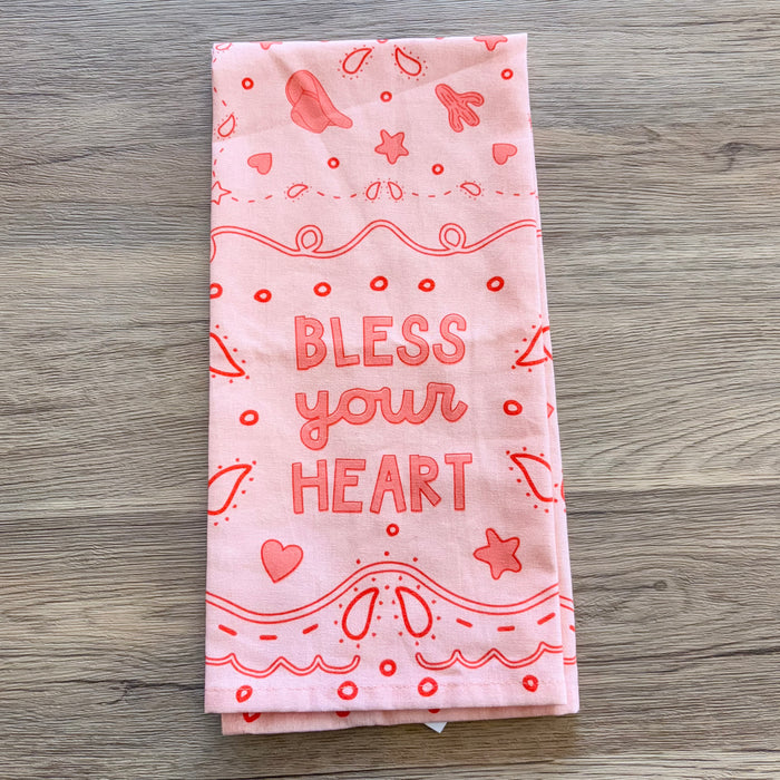 Bless Your Heart Western Tea Towel - Lyla's: Clothing & Gifts - Online and Rockwall Texas Boutique