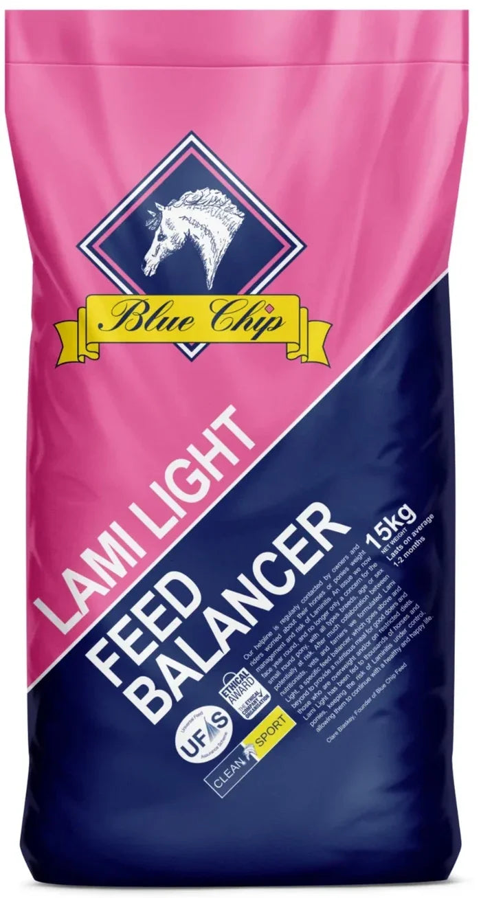 Sack of Blue Chip Lami Light low calorie feed balancer for horses, 15kg