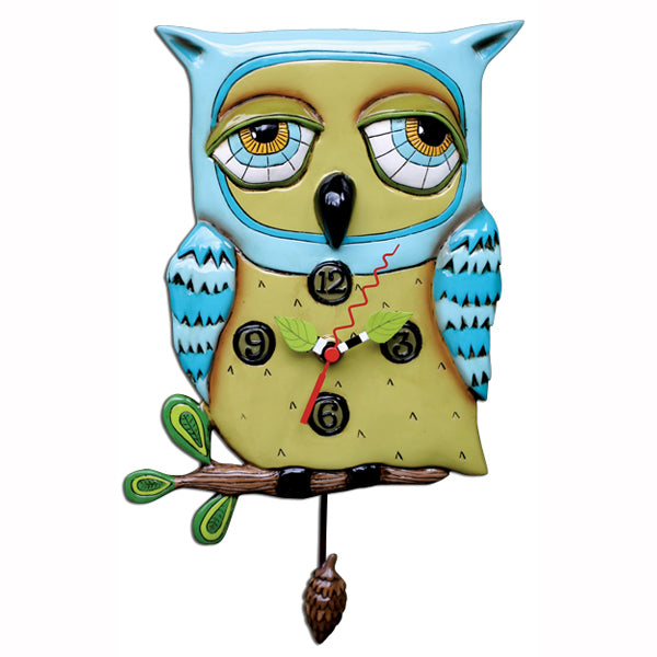 Blue Owl Clock & Planter