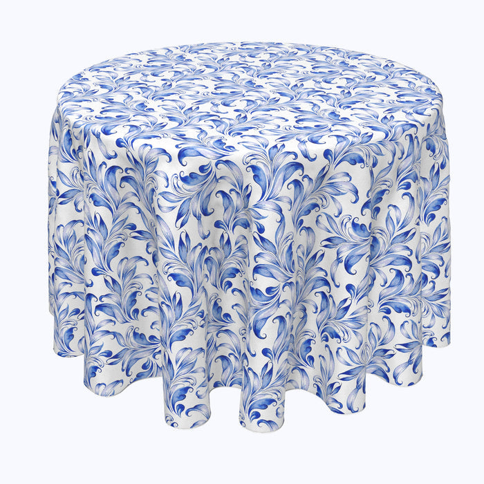 Blue Traditional Leaves Rounds