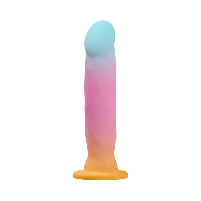 Avant Golden Dawn Silicone Dildo - Pastel Rainbow