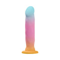 Avant Golden Dawn Silicone Dildo - Pastel Rainbow