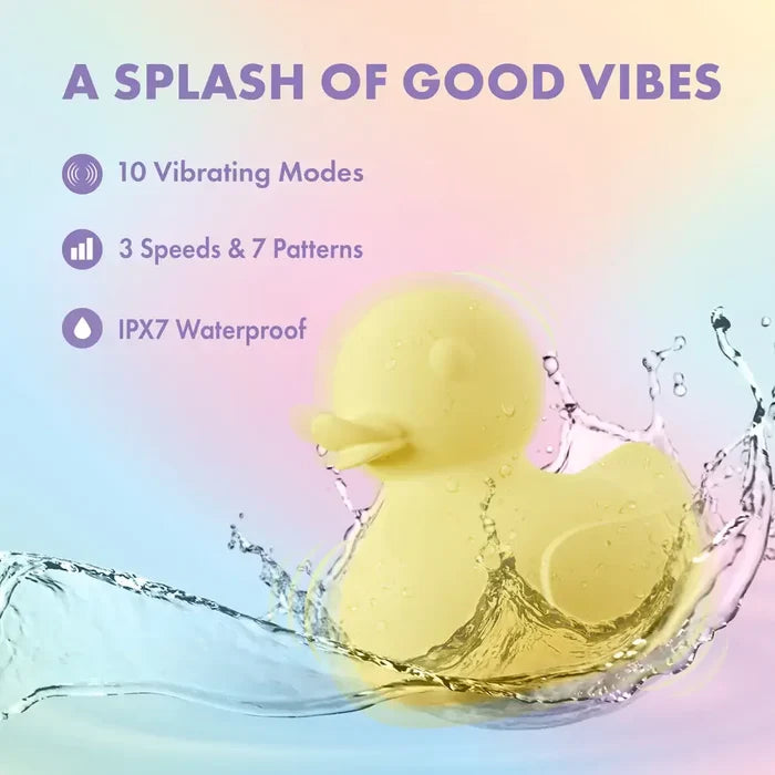 Play With Me Splash Duck Vibrator - Yellow