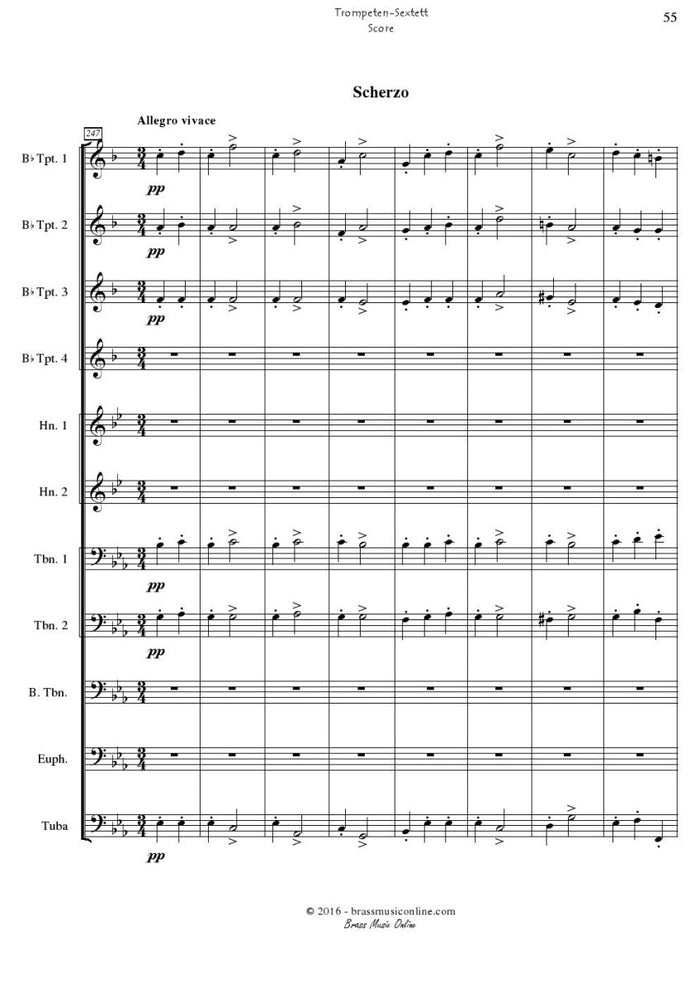 Bohme - Trompeten Sextett - Brass Ensemble - Brass Music Online