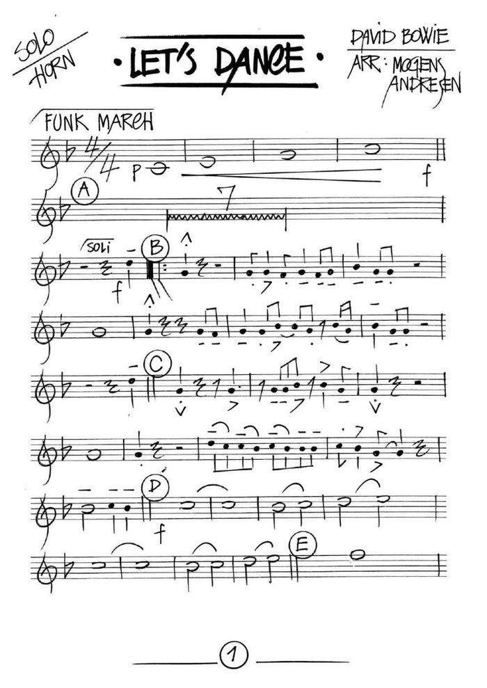 Bowie - Lets Dance - Brass Band - Brass Music Online