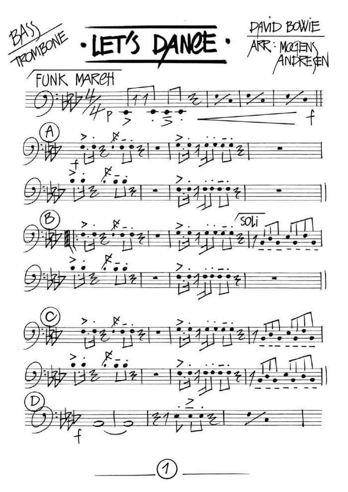 Bowie - Lets Dance - Brass Band - Brass Music Online
