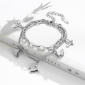 Brazalete de Mariposa Plateada