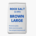 12.5kg bag of coarse brown de-icing rock salt for paths and driveways