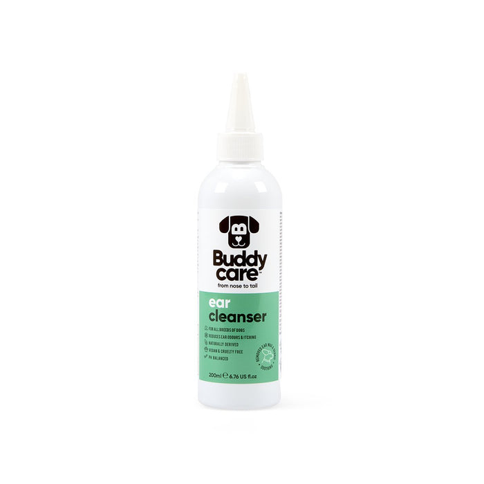 Buddycare dog ear cleanser 200ml bottle, front of pack