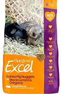 Burgess Excel guinea pig nuggets with blackcurrant and oregano, 1.5kg bag of complete food with added vitamin C