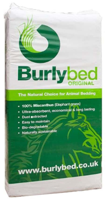 Bale of Burlybed Original miscanthus horse bedding, 20kg