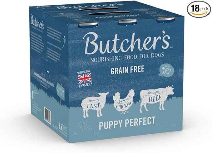 Butcher's Puppy Perfect wet puppy food, 400g can from the case of 18