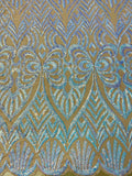Butterfly Iridescent Stretch Sequin Mesh