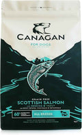 Canagan Scottish Salmon grain-free dry dog food, front of the 2kg bag