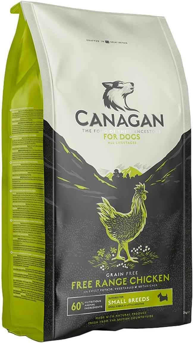 Canagan Small Breed Free-Range Chicken grain-free dry dog food, front of the 6kg bag