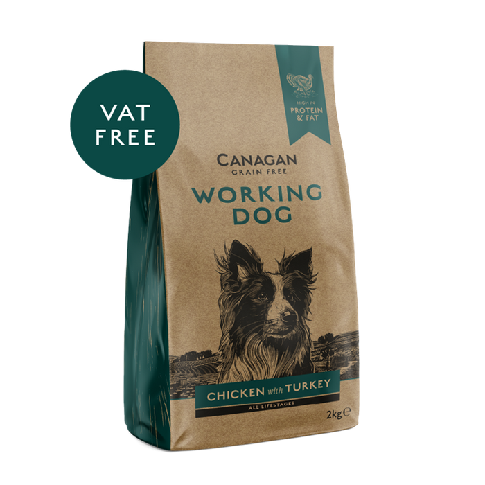 Canagan Working Dog grain-free dry dog food bag, front of pack