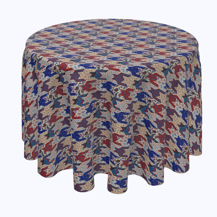 Canvas Texture Houndstooth Rounds